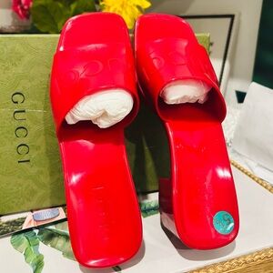 Gucci Women's Bold Red Slide Sandals